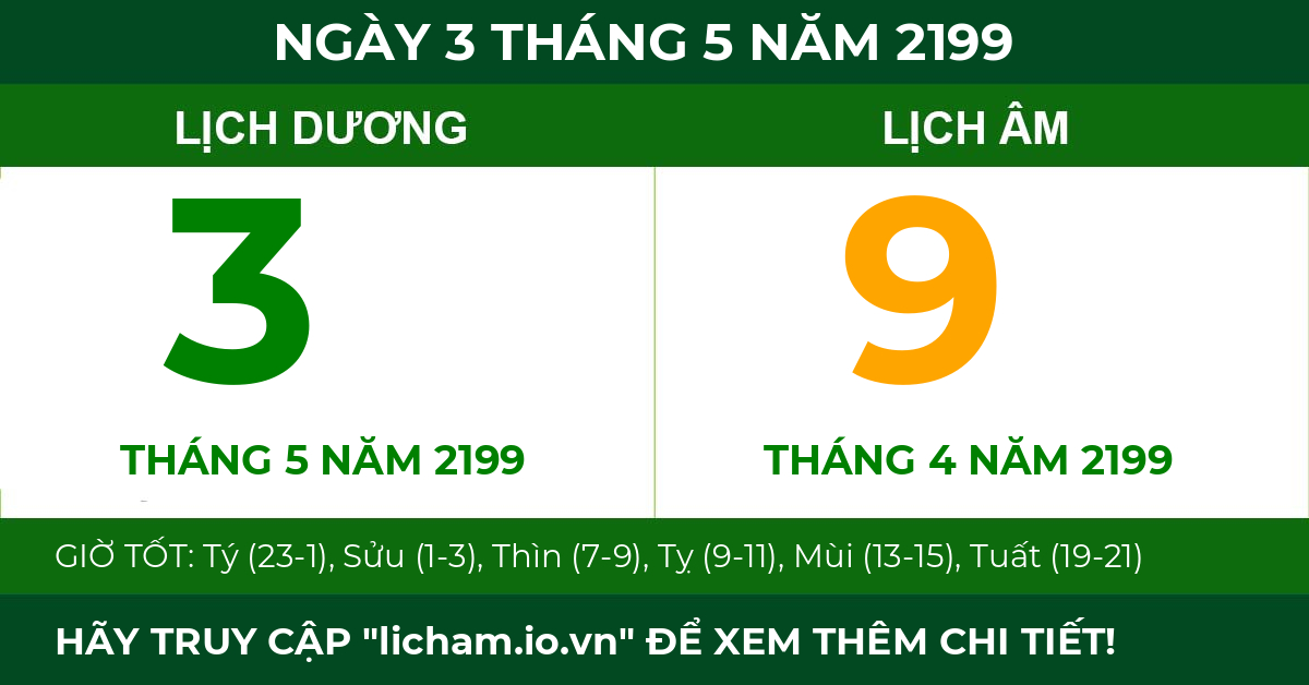 lịch âm ngày 3 tháng 5 năm 2199
