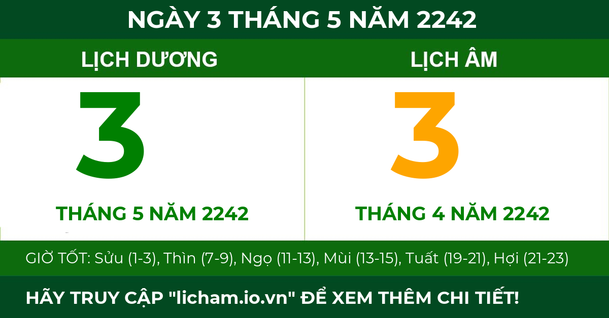 lịch âm ngày 3 tháng 5 năm 2242