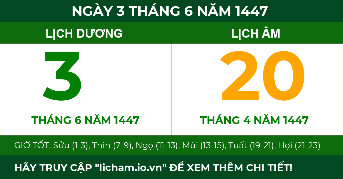 lịch âm ngày 3 tháng 6 năm 1447