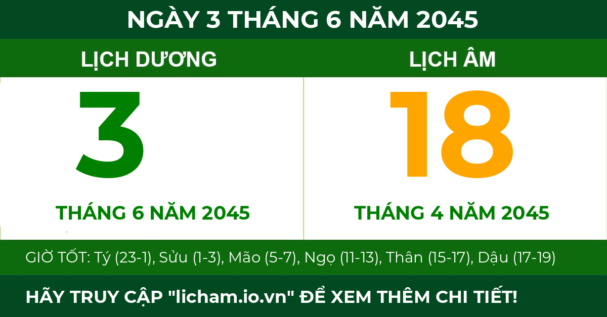 lịch âm ngày 3 tháng 6 năm 2045