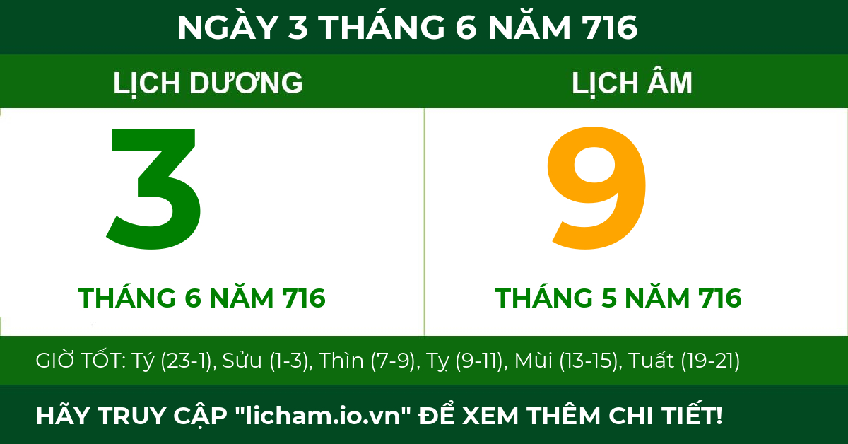 lịch âm ngày 3 tháng 6 năm 716
