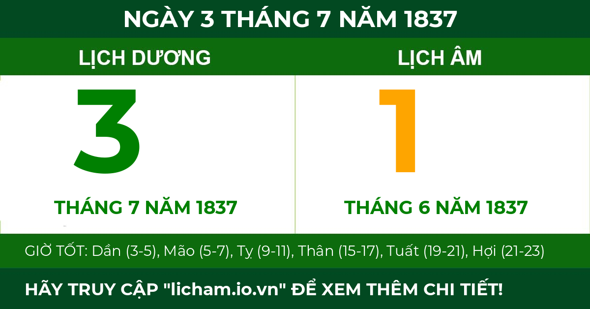lịch âm ngày 3 tháng 7 năm 1837