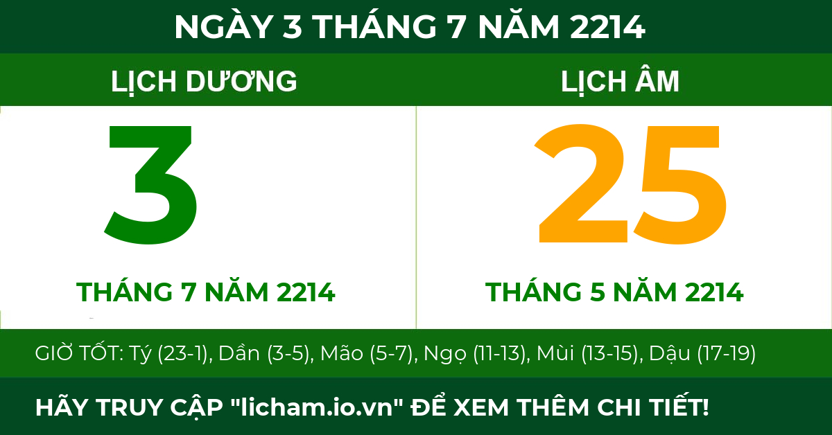 lịch âm ngày 3 tháng 7 năm 2214