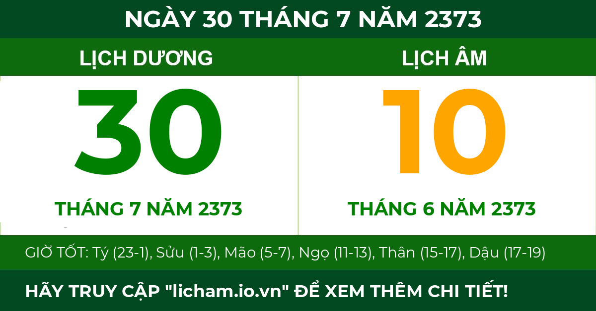 lịch âm ngày 30 tháng 7 năm 2373