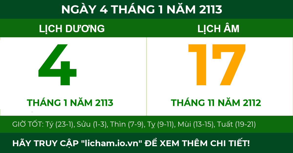 lịch âm ngày 4 tháng 1 năm 2113