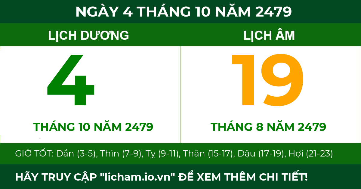 lịch âm ngày 4 tháng 10 năm 2479