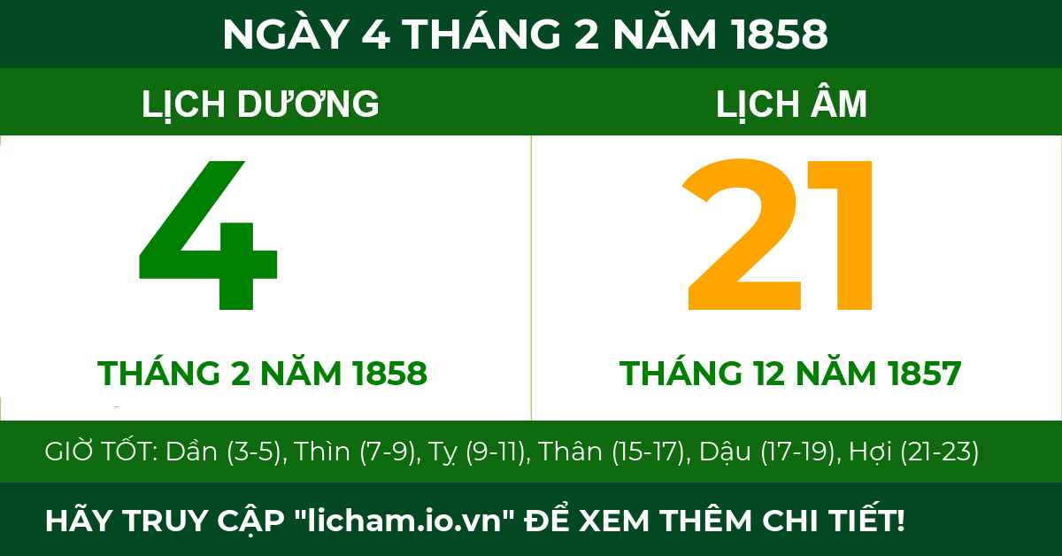 lịch âm ngày 4 tháng 2 năm 1858