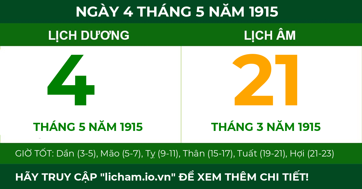 lịch âm ngày 4 tháng 5 năm 1915