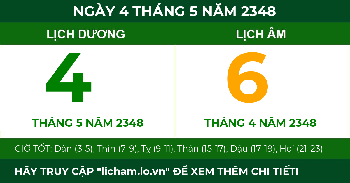 lịch âm ngày 4 tháng 5 năm 2348