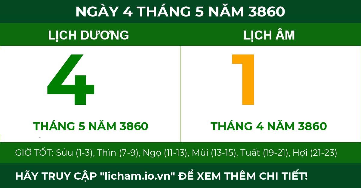 lịch âm ngày 4 tháng 5 năm 3860