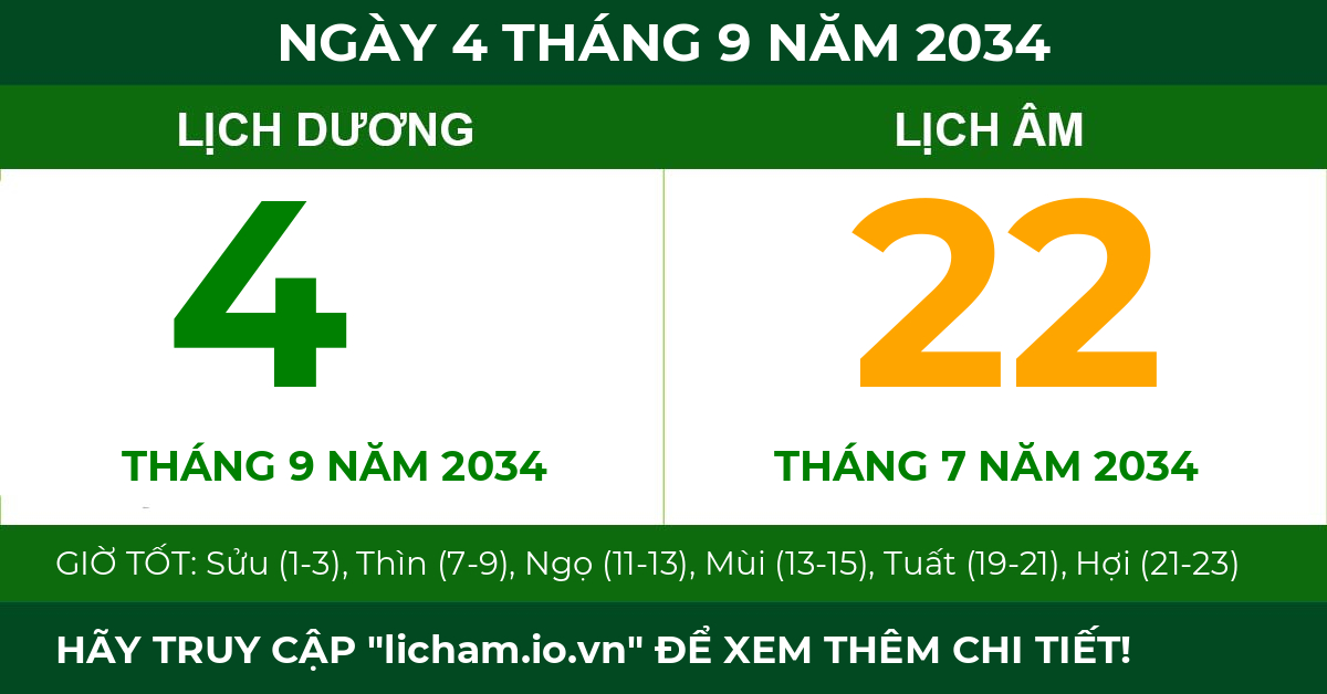 lịch âm ngày 4 tháng 9 năm 2034