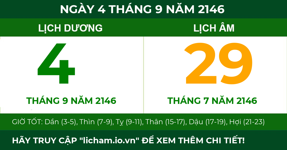 lịch âm ngày 4 tháng 9 năm 2146