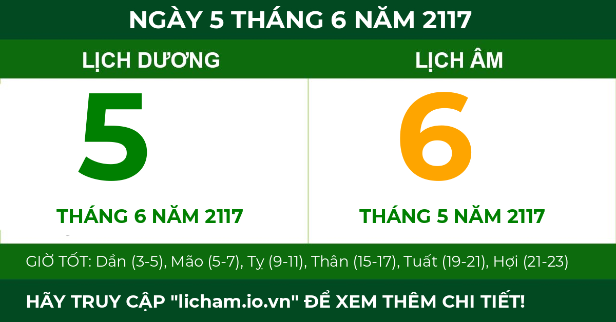 lịch âm ngày 5 tháng 6 năm 2117