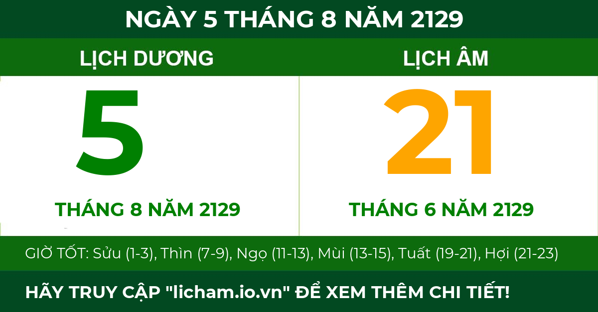 lịch âm ngày 5 tháng 8 năm 2129
