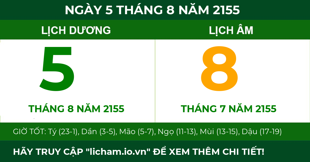 lịch âm ngày 5 tháng 8 năm 2155