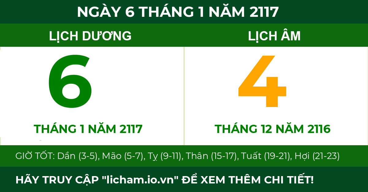 lịch âm ngày 6 tháng 1 năm 2117