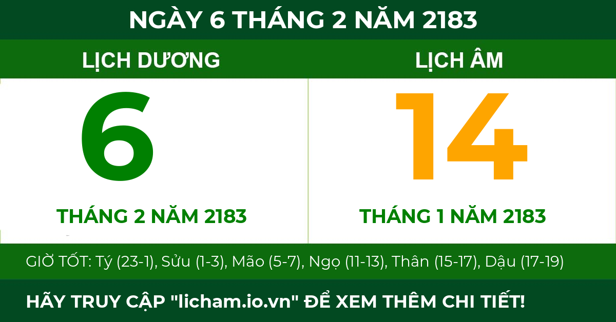 lịch âm ngày 6 tháng 2 năm 2183