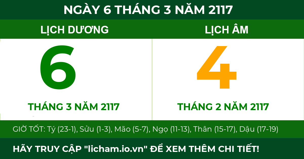 lịch âm ngày 6 tháng 3 năm 2117