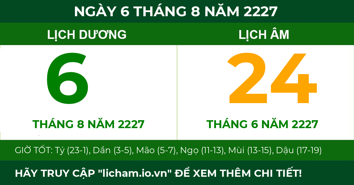 lịch âm ngày 6 tháng 8 năm 2227