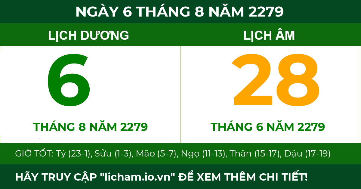 lịch âm ngày 6 tháng 8 năm 2279