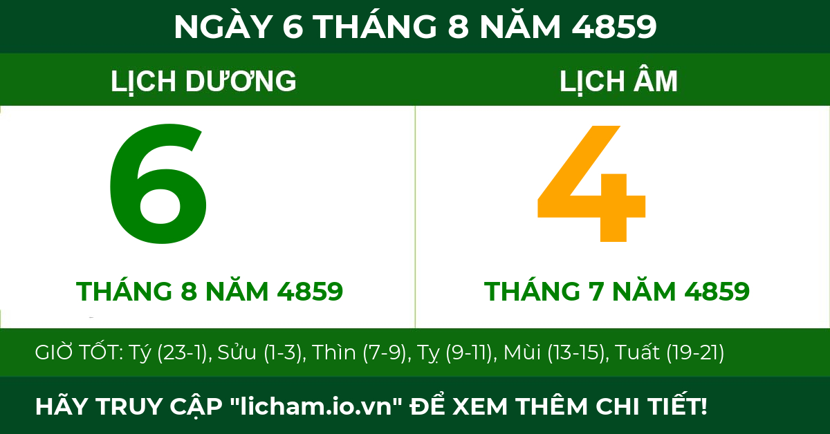 lịch âm ngày 6 tháng 8 năm 4859