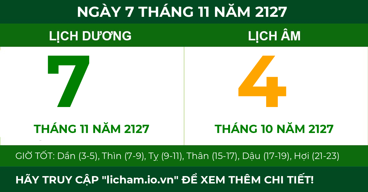 lịch âm ngày 7 tháng 11 năm 2127