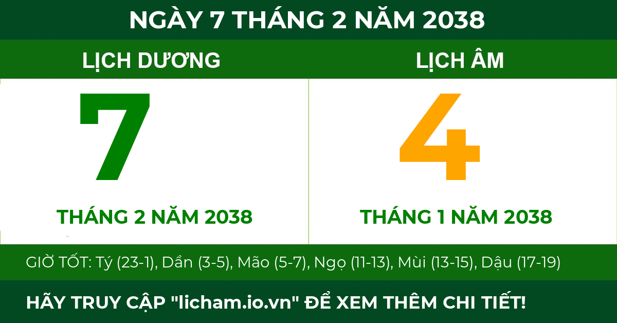 lịch âm ngày 7 tháng 2 năm 2038