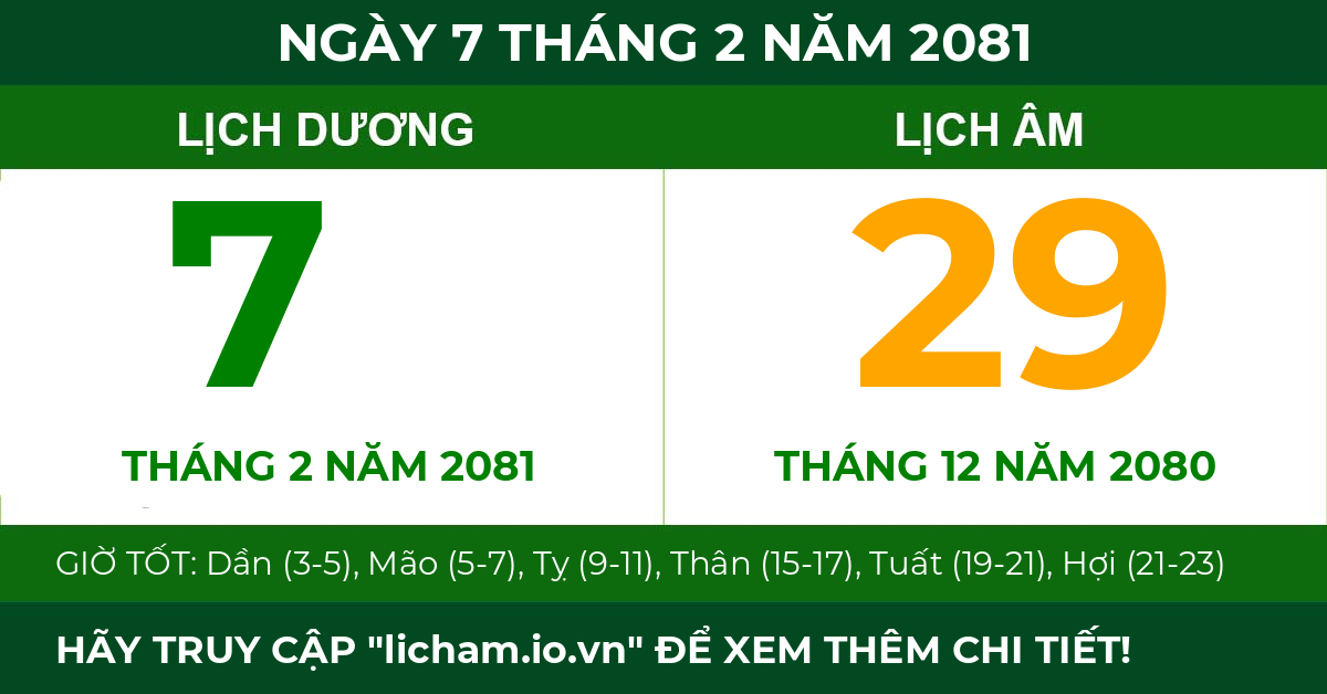 lịch âm ngày 7 tháng 2 năm 2081