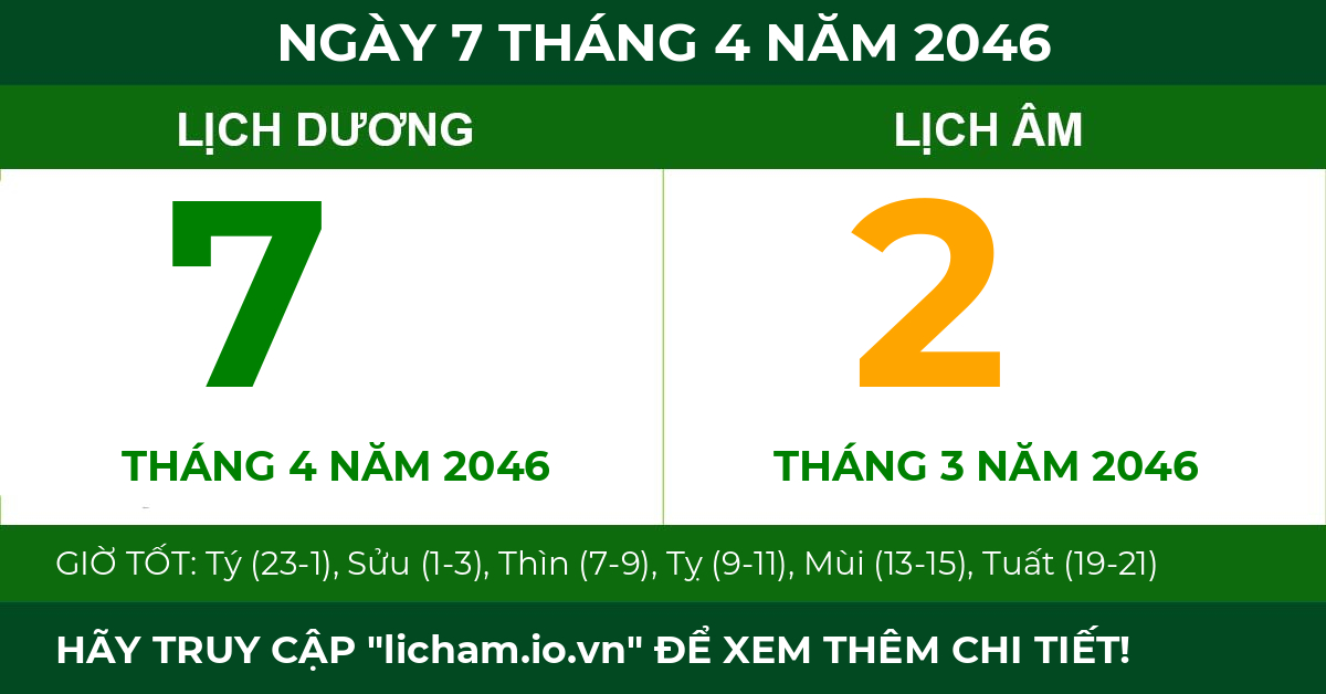 lịch âm ngày 7 tháng 4 năm 2046