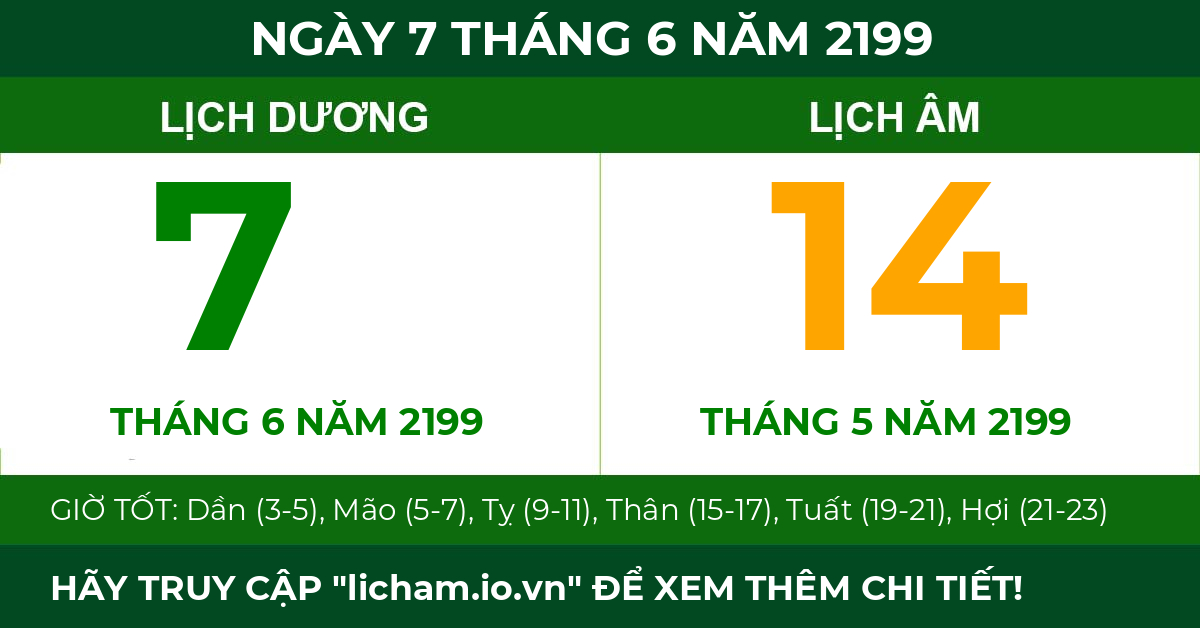lịch âm ngày 7 tháng 6 năm 2199