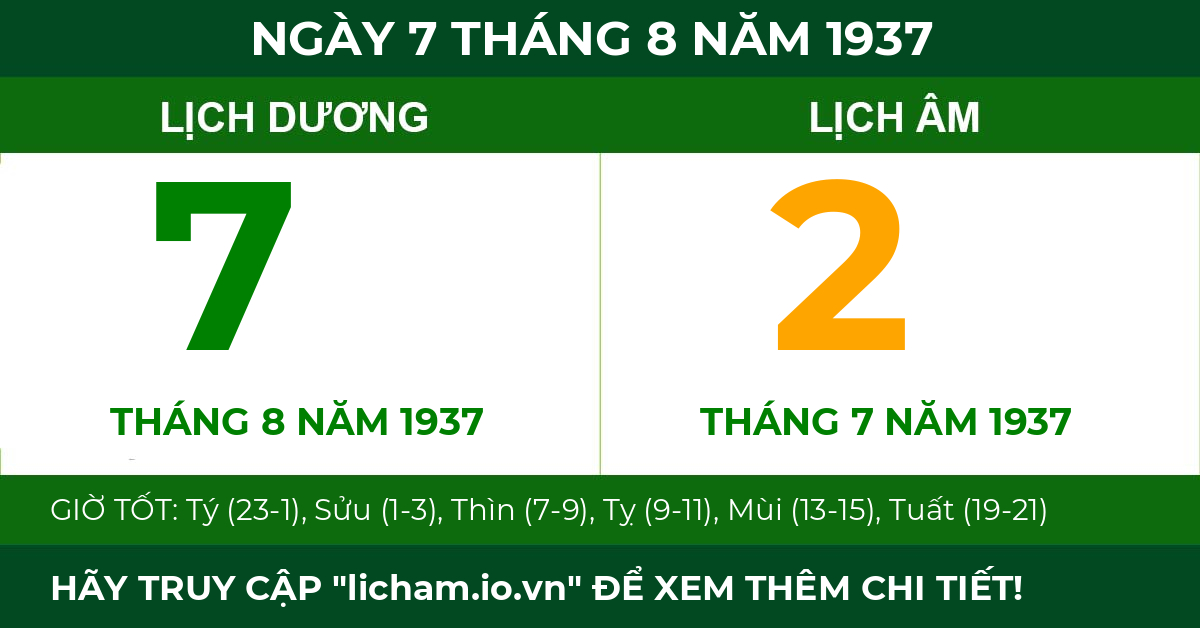 lịch âm ngày 7 tháng 8 năm 1937