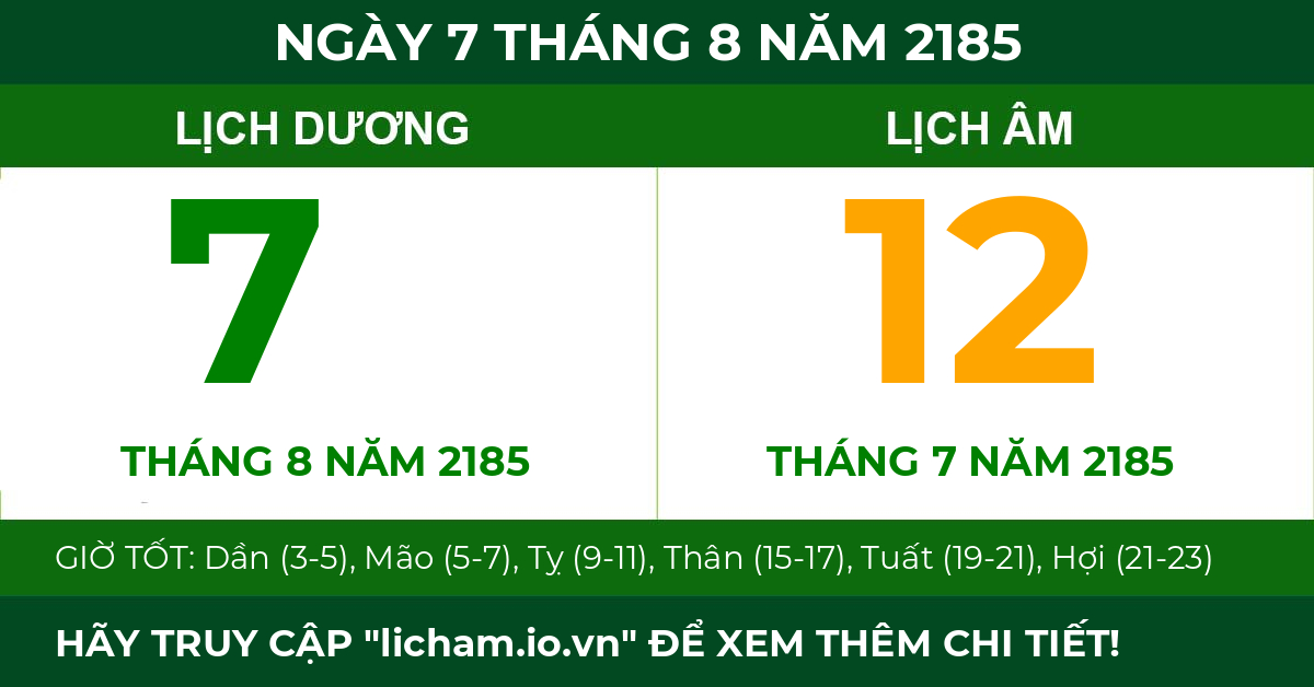 lịch âm ngày 7 tháng 8 năm 2185