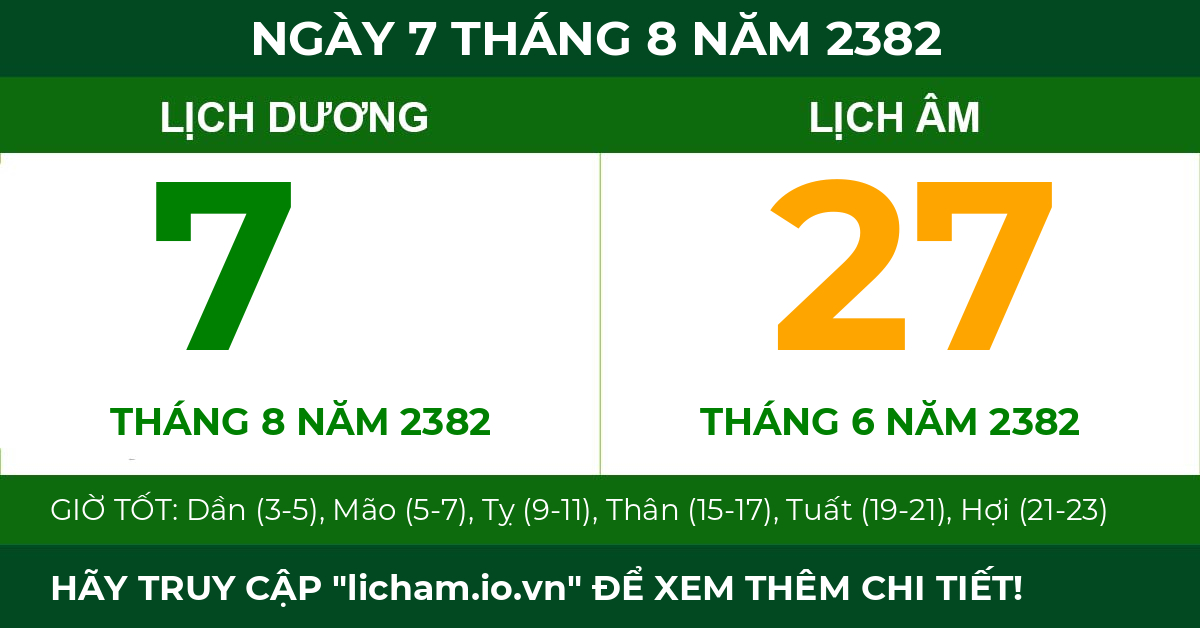 lịch âm ngày 7 tháng 8 năm 2382