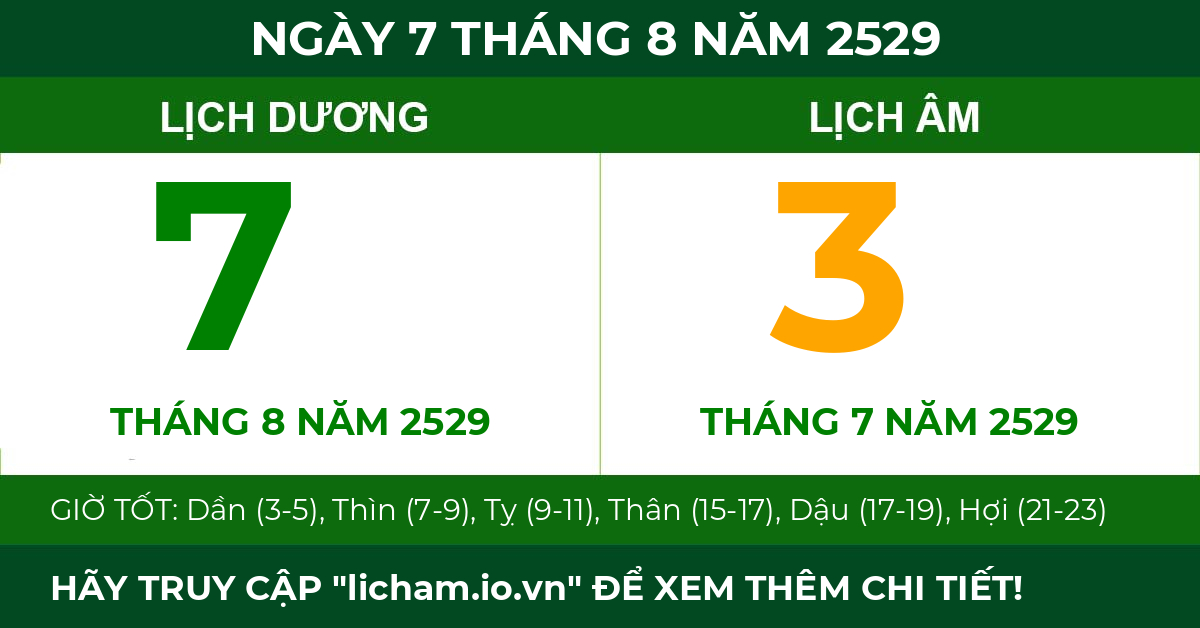 lịch âm ngày 7 tháng 8 năm 2529