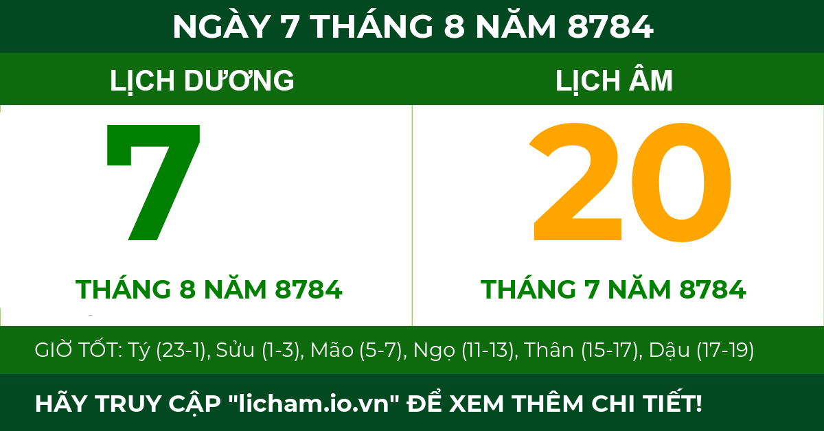 lịch âm ngày 7 tháng 8 năm 8784