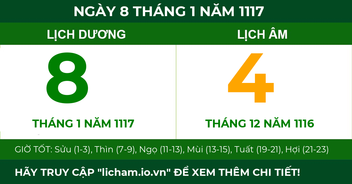 lịch âm ngày 8 tháng 1 năm 1117