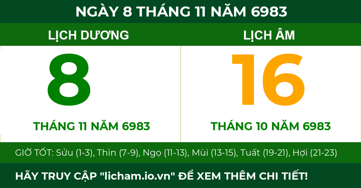 lịch âm ngày 8 tháng 11 năm 6983