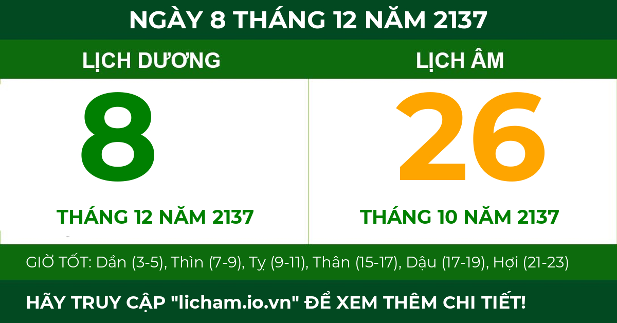 lịch âm ngày 8 tháng 12 năm 2137