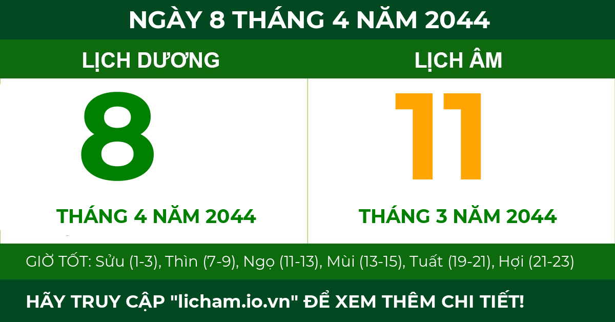 lịch âm ngày 8 tháng 4 năm 2044