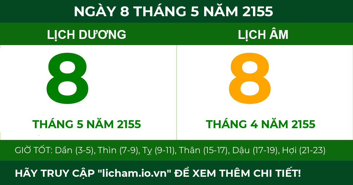 lịch âm ngày 8 tháng 5 năm 2155