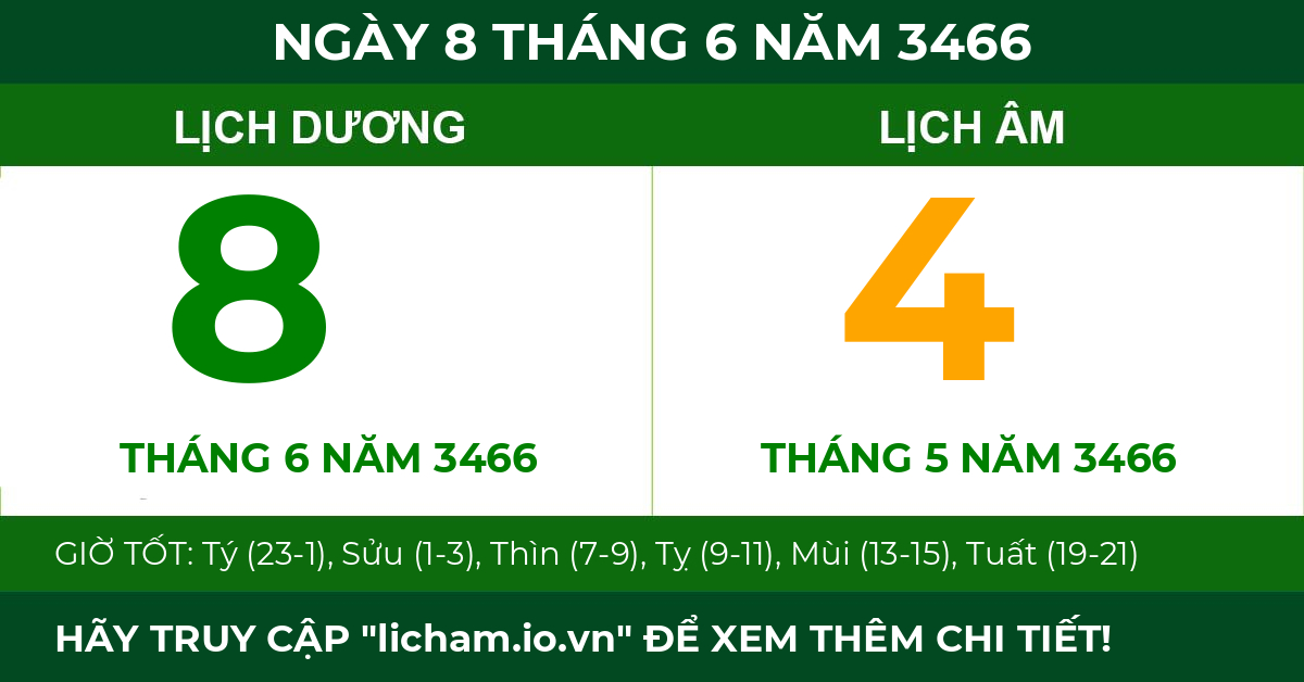 lịch âm ngày 8 tháng 6 năm 3466