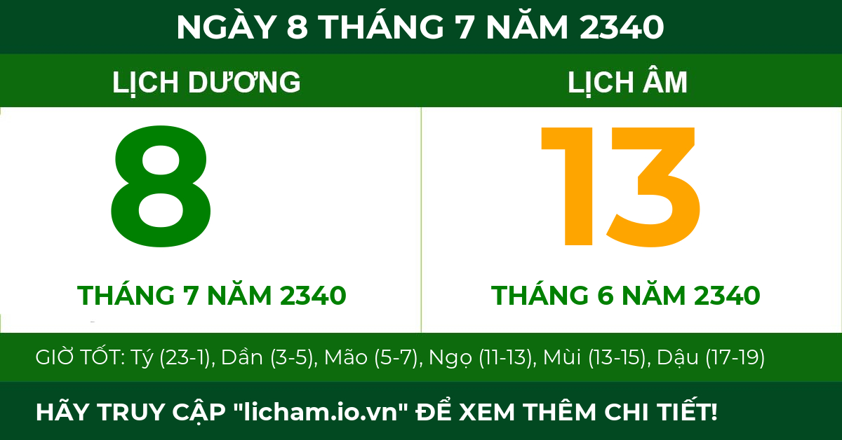 lịch âm ngày 8 tháng 7 năm 2340