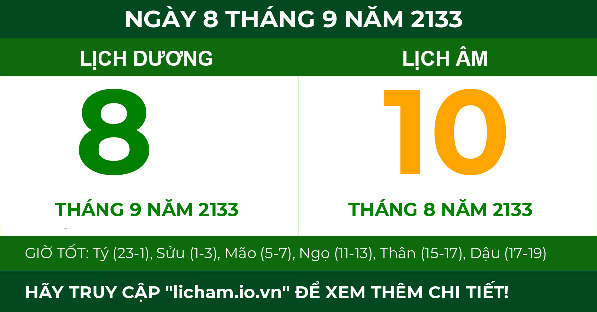 lịch âm ngày 8 tháng 9 năm 2133