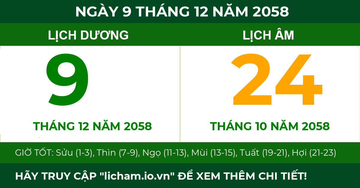 lịch âm ngày 9 tháng 12 năm 2058
