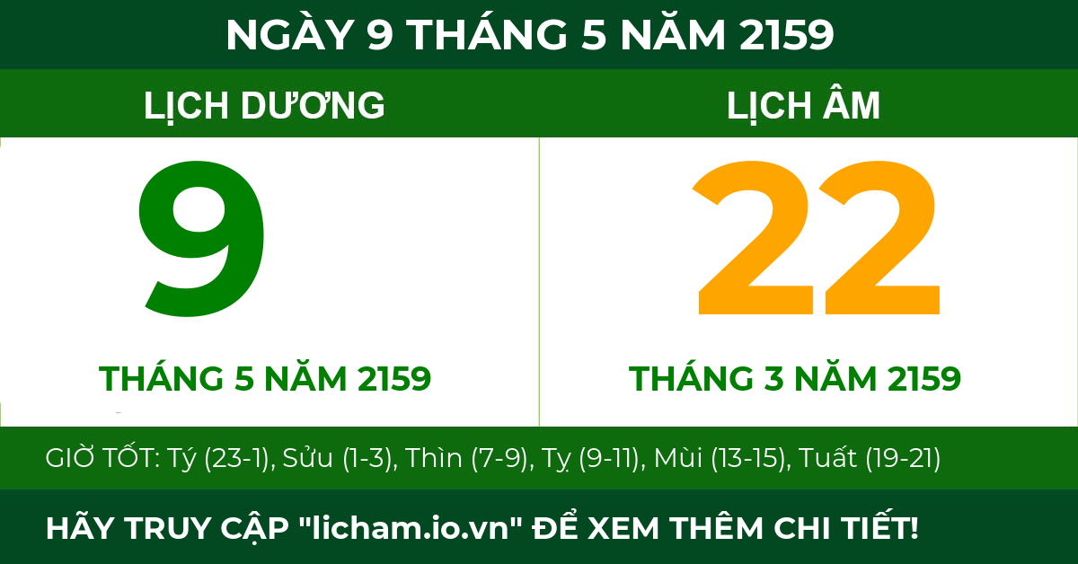 lịch âm ngày 9 tháng 5 năm 2159