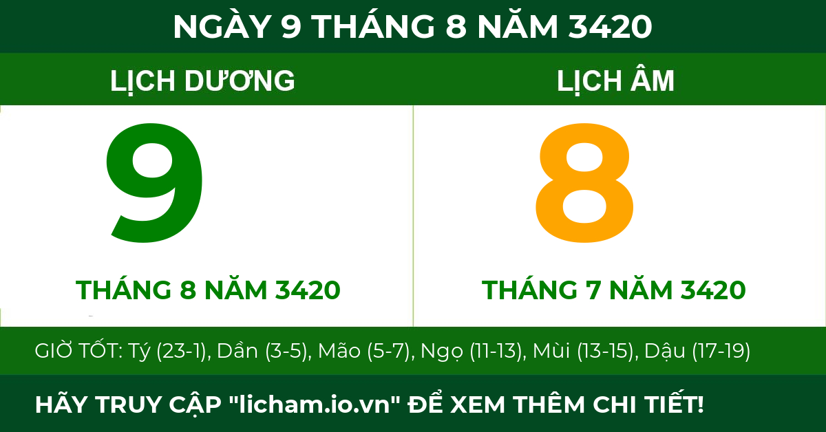 lịch âm ngày 9 tháng 8 năm 3420